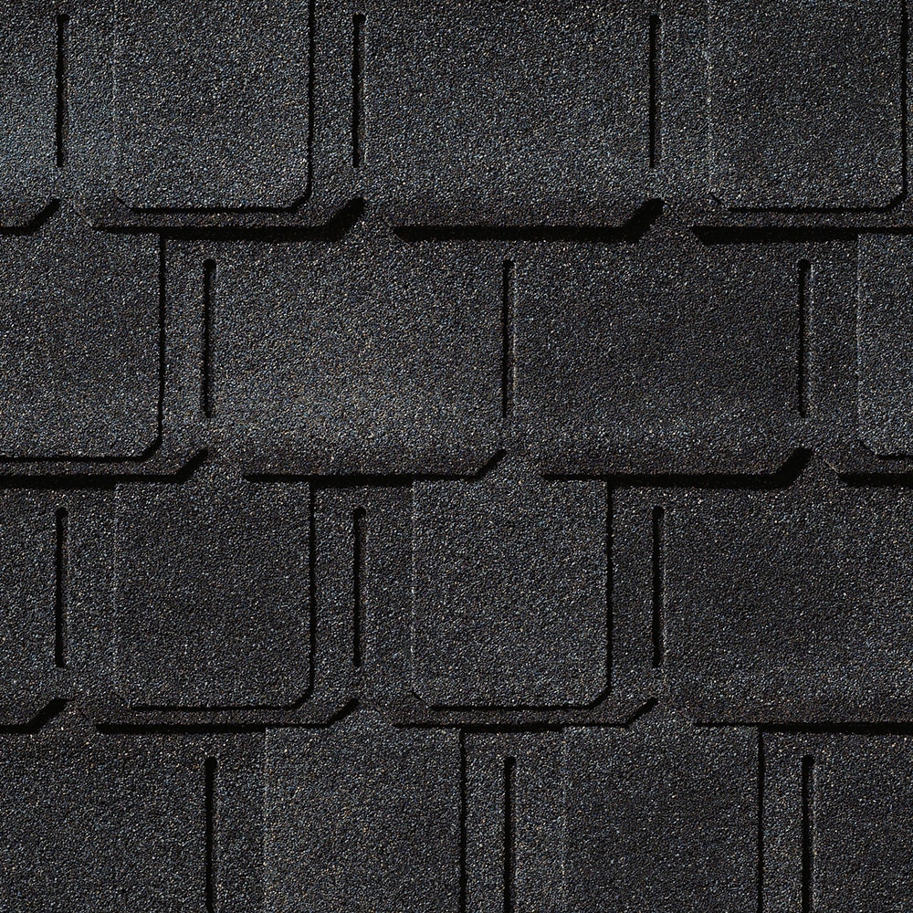 GAF Camelot II shingles in Charcoal, colour swatch