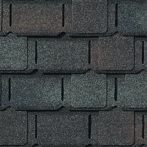 GAF Camelot II shingles in Royal Slate, colour swatch