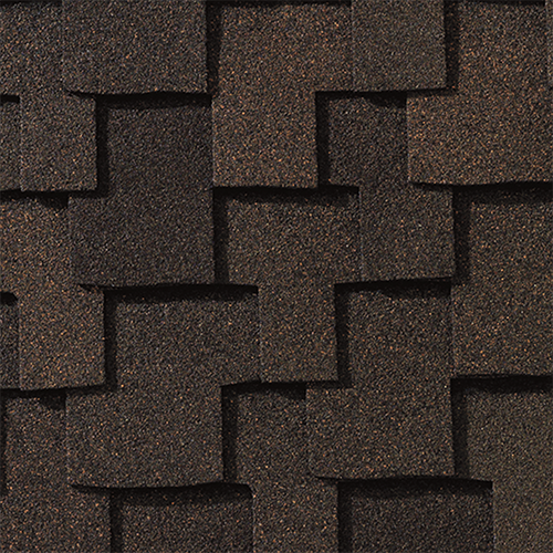 GAF Grand Sequoia shingles in Autumn Brown, colour swatch