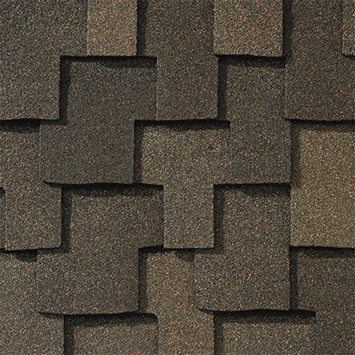 GAF Grand Sequoia shingles in Weathered Wood, colour swatch