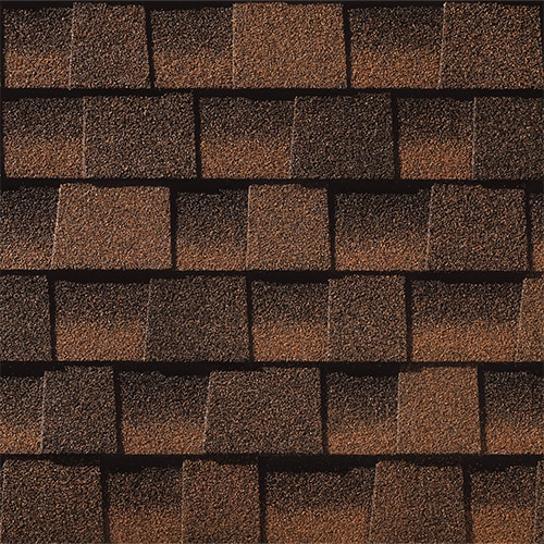 GAF Timberline AS II shingles in Hickory, colour swatch