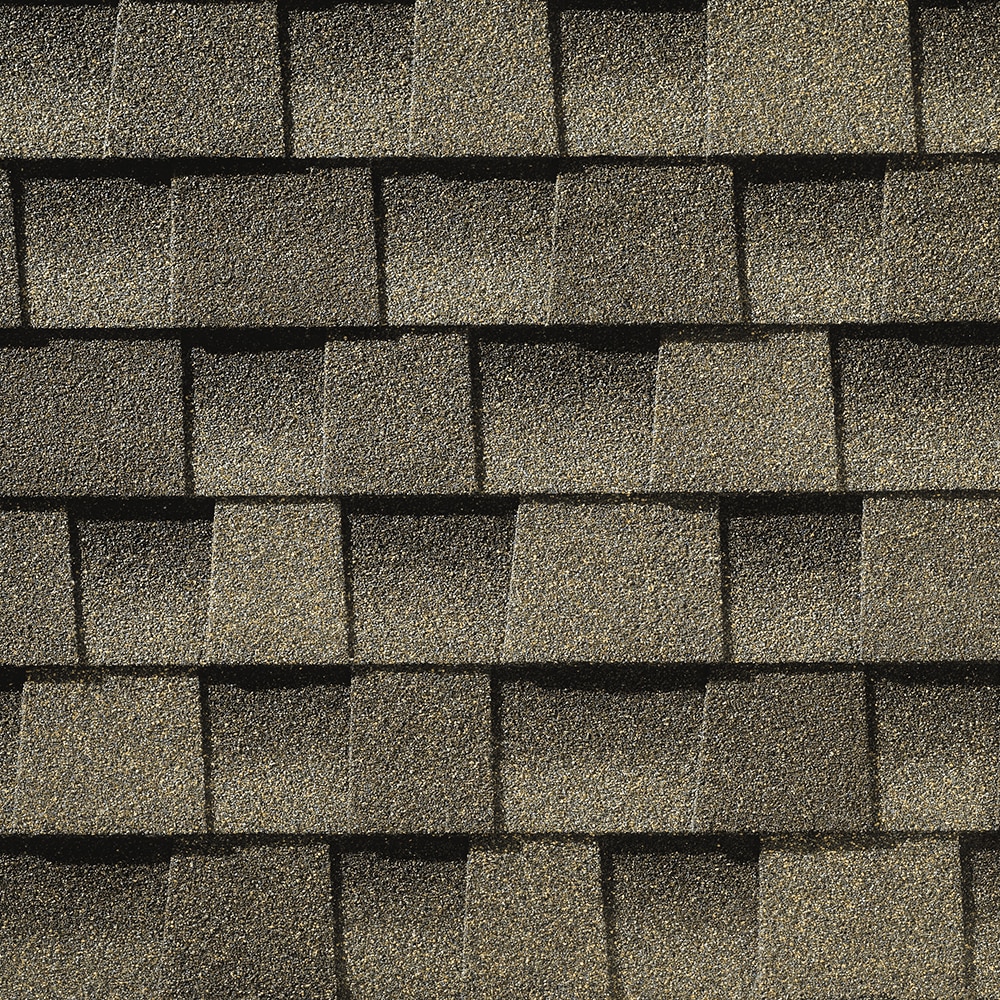 GAF Timberline AS II shingles in Weathered Wood, colour swatch