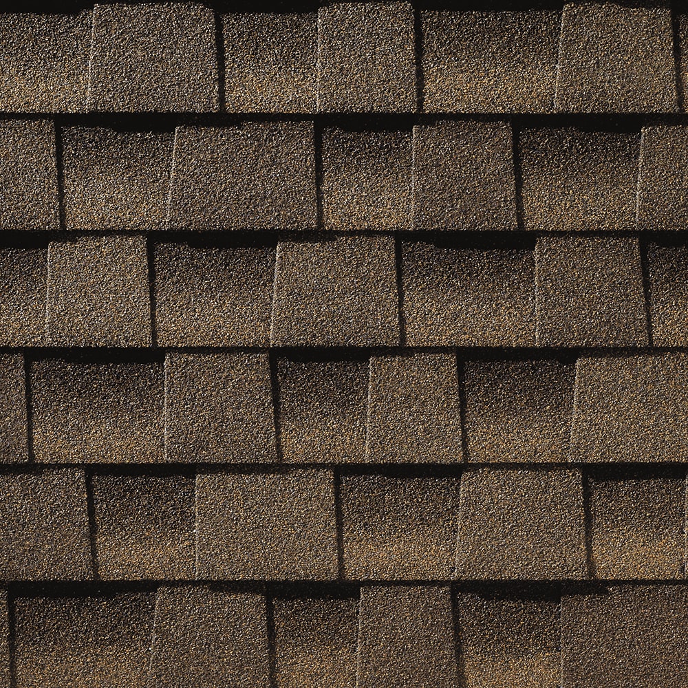 GAF Timberline HDZ shingles in Barkwood, colour swatch