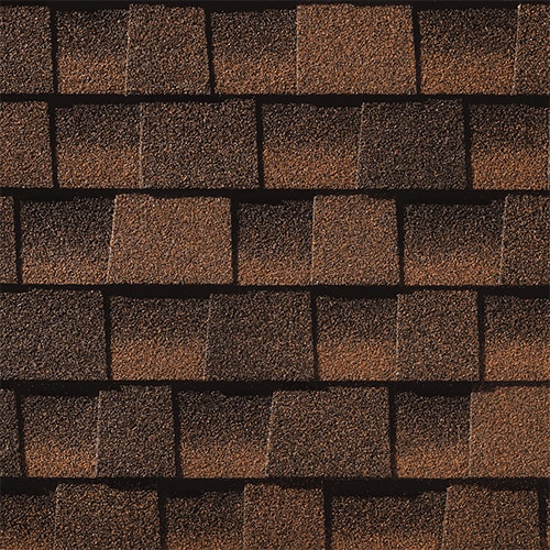 GAF Timberline HDZ shingles in Hickory, colour swatch