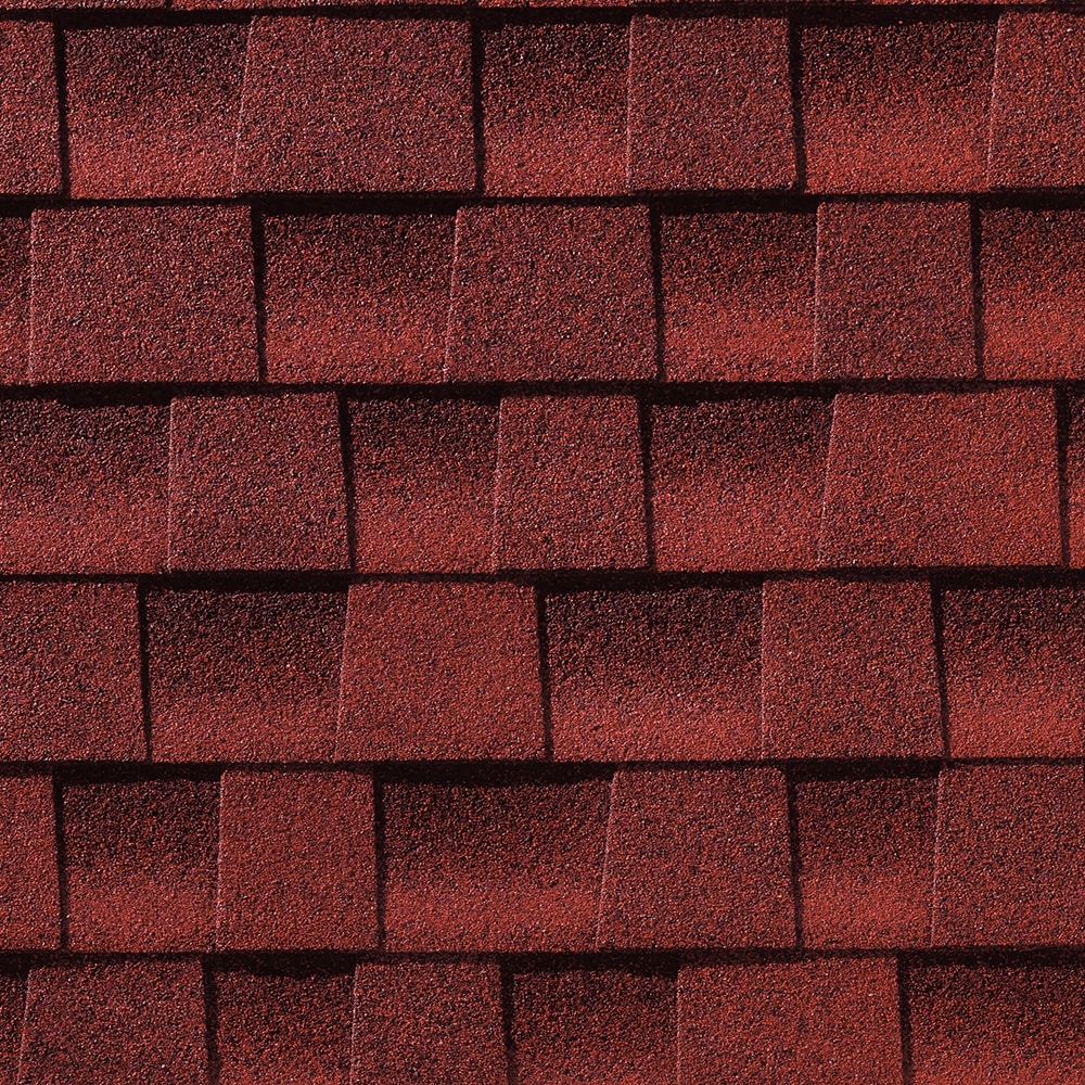 GAF Timberline HDZ shingles in Patriot Red, colour swatch