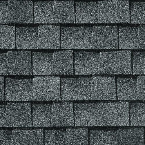 GAF Timberline HDZ shingles in Pewter Gray, colour swatch