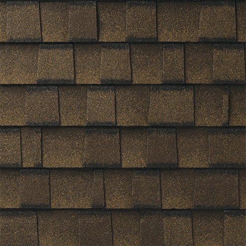 GAF Timberline UHDZ shingles in Barkwood, colour swatch